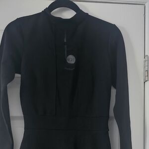 Boohoo Black Long Sleeve Mock Neck Dress